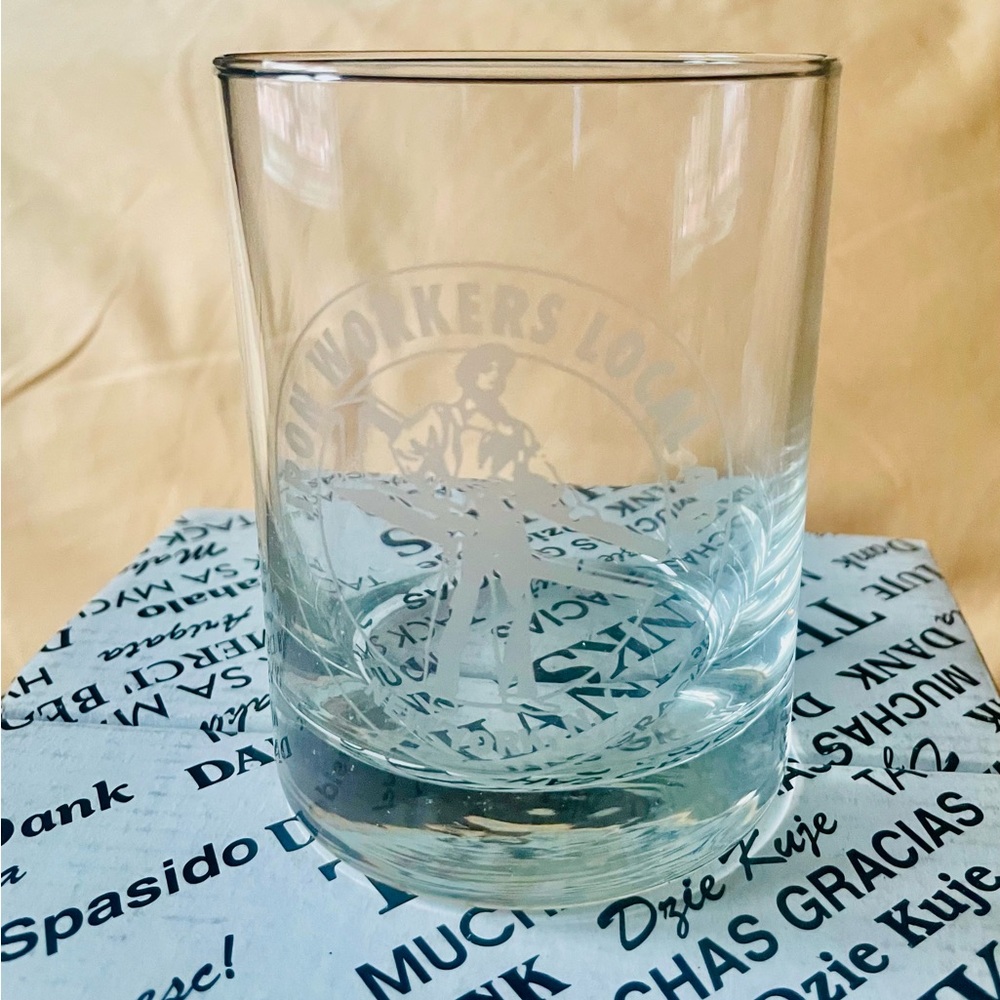 4 glass IRONWORKERS Local 40 tumblers